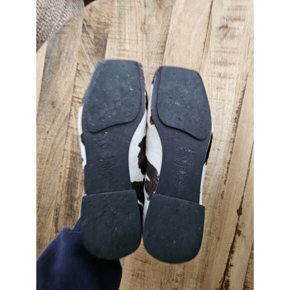 Pied A Terre Cow Calf Hair Loafers Women's Size 37.5 Slip On Made in Italy - Picture 8 of 11